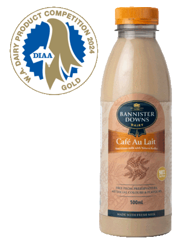 Cafe Au Lait Coffee Sticker by Bannister Downs Dairy