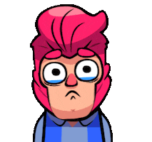 brawlstars sad crying brawl stars red hair Sticker