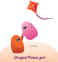 Party Flying Sticker by Oregon Secretary of State