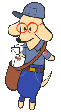Post Office Thank You Sticker by Stefanie Shank