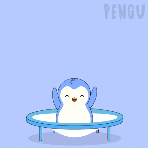 Jumping Feel Good GIF by Pudgy Penguins
