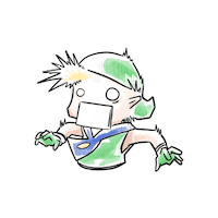 FlameTheElf omg wtf blue horror Sticker