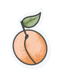 Georgia Peach Sticker by Squish & Sprout