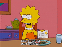 working lisa simpson GIF