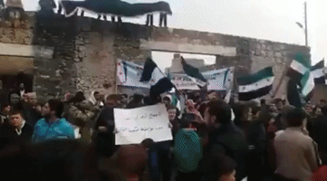 Syrians Protest in Aleppo Province on First Day of Ceasefire