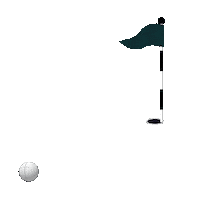 StripeGolf golf flag pin golf ball Sticker
