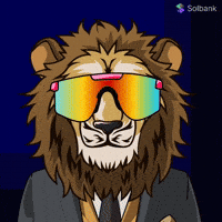 Solbank summer crypto sunglasses lion GIF