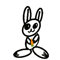 Rabbit Carrot Sticker