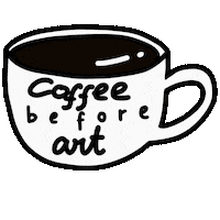 Cup Artresidency Sticker by Mabiang Seni