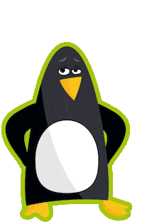 Penguin What Sticker by Grupa Pingwina