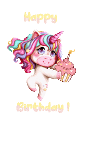 Happy Birthday Love Sticker by My Girly Unicorn