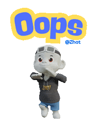 Uh Oh Oops Sticker by Zhot