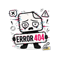 ztikix glitch bug error 404 not found Sticker