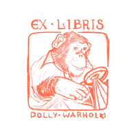 Bookclub Exlibris Sticker by Dolly Warhol