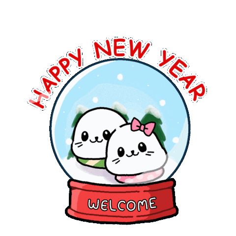 New Year Snow Sticker by Sappy Seals