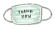 Mask Thank You Sticker