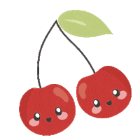 red fruit couple Sticker by laughlau
