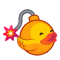Duckz_nl party duckie duckz tappie Sticker