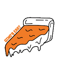 Ginos_East cheese cheese pull deep dish chicago pizza Sticker