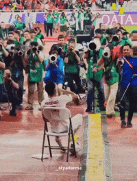 Sit Down Football GIF