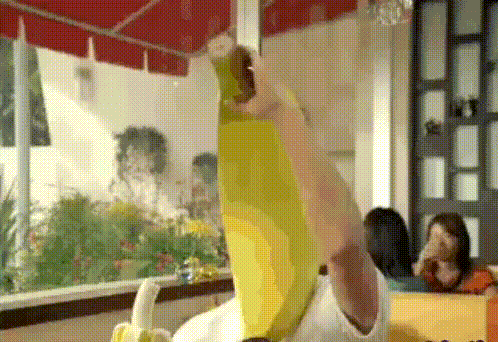 Banana Peel Fruit GIF by ElmonX