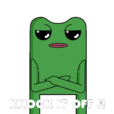 Stop It Fed Up Sticker by fwogs