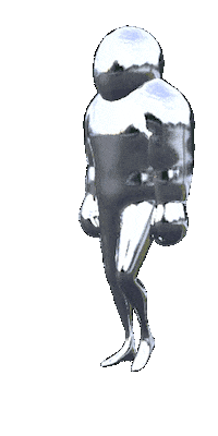 OmegaC walking silver walker omegac Sticker