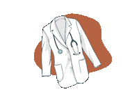 UTHealthHouston doctor white coat uthealth uthealth houston Sticker