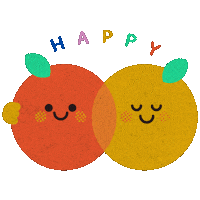 Happy Orange Sticker