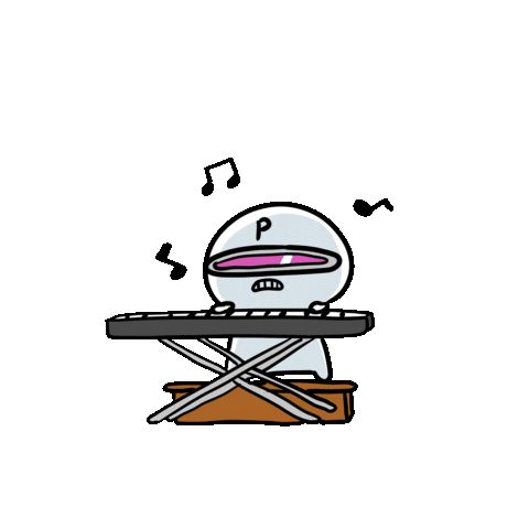 band piano Sticker