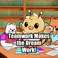 Teamwork Makes The Dream Work Study GIF by Beelightened