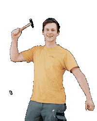 Hammer Knock Sticker by Tim Bonkers