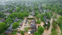 Flooding Inundates Residential Areas in West Virginia