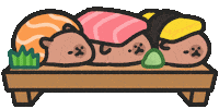Sushi Sticker by sansanplanet