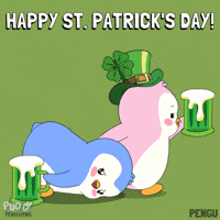 St Patricks Day Penguin GIF by Pudgy Penguins