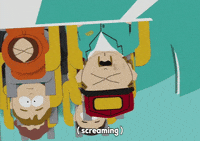 scared kenny mccormick GIF by South Park 