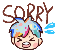 5ummahuihk anime girl sorry hk Sticker