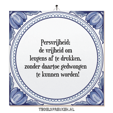Stem Vrijheid Sticker by Tegelspreuken.nl
