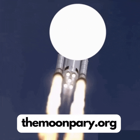 themoonparty giphyupload party space moon GIF