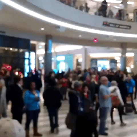 Demonstrators Move from Mall of America