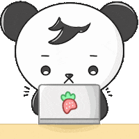 Panda Studying Sticker