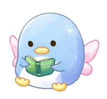 candypiggy penguin book books reading Sticker
