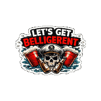 BelligerentBermuda party bermuda cupmatch belligerent Sticker