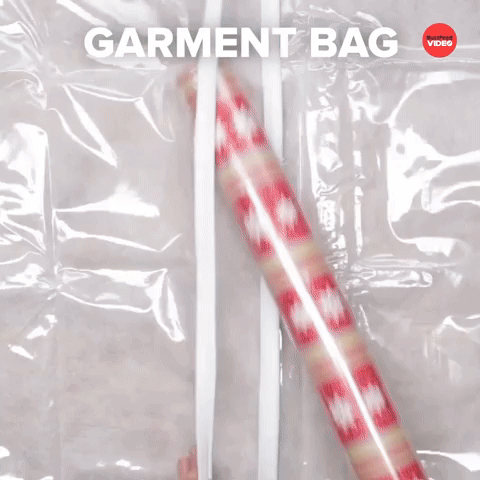 Christmas Wrapping Paper Storage Hack