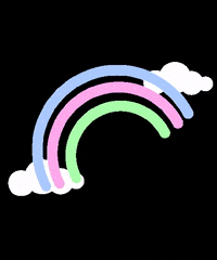 minoti6 happy rainbow colorful cloud GIF
