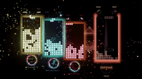Squareblind giphygifmaker tetris effect co-op gaming GIF
