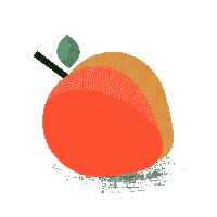 sticker peach by Sylvia Boomer Yang