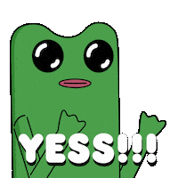 Lets Go Yes Sticker by fwogs