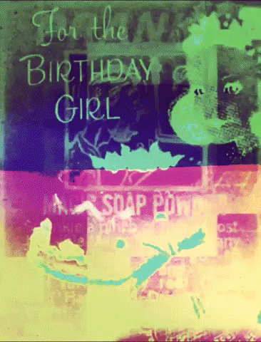 michaelpaulukonis girl happy birthday flowers color GIF