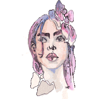 lvegm99 art girl pink draw Sticker